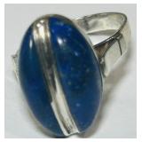 STERLING SILVER SIZE 7 LAPIS RING 3.70GRS