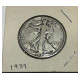 1939 WALKING LIBERTY SILVER  HALF DOLLAR