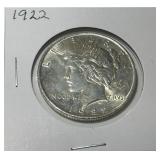 1922 PEACE SILVER DOLLAR