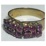 14KT GOLD SIZE 7.50 GEMSTONE RING 3.40GRS