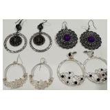 H- LOT OF FOUR COSTUME EARRINGS