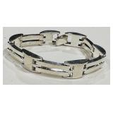 SILVER PLATED MENS BRACELET