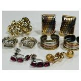 COSTUME JEWELRY RINGS AND EARRINGS