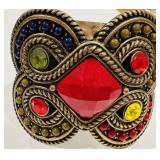 H- GOLD-TONE STATEMENT CUFF BRACELET