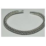 STERLING SILVER BANGLE BRACELET 21.20GRS