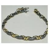 14KT GOLD 7INCH DIAMOND BRACELET 12.20GRS