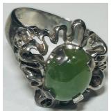 STERLING SILVER SIZE 8 GEMSTONE RING 5.00GRS