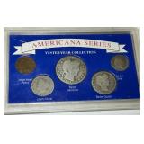 AMERICANA SERIES WITH 3 SILVER COINS