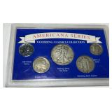 AMERICANA SERIES WITH 3 SILVER COINS