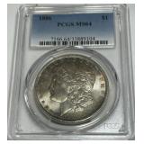 1886 MORGAN SILVER DOLLAR MS64