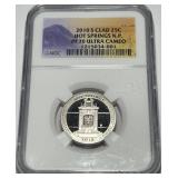 2010-S CLAD 25C HOT SPRINGS N.P. PF70 ULTRA CAMEO