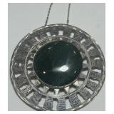 STERLING SILVERGEMSTONE PENDANT WITH CHAIN 25GRS