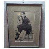 J2 - GROUCHO MARX/ THELMA TODD FRAMED ART (L12)