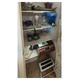 J2 - STEP STOOL, BREADBOX, METAL RACKS, DISPENSERS