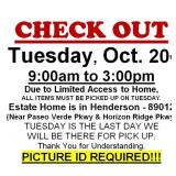 AUCTION PICK UP DAY & HOURS