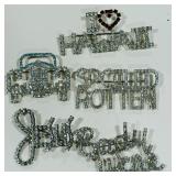 553 - LOT OF RHINESTONES BROOCHES