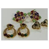GOLD-TONE COSTUME CLIP EARRINGS