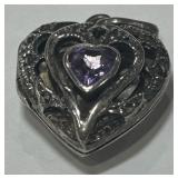 STERLING SILVER HEART LOCKET 4.40GRS