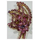 VINTAGE PINK RHINESTONE BROOCH