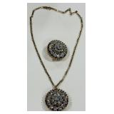 VINTAGE CORO NECKLACE & BROOCH