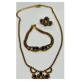 VINTAGE NECKLACE BRACELET AND BROOCH