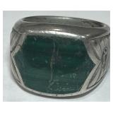 STERLING SILVER SIZE 10 RING 24.9 GRS