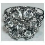 STERLING SILVER SIZE 7.5 RING 4.40GRS