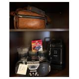 J2 - RCA BOOMBOX, OUTDOOR SPEAKER, CAMERA BAG