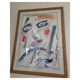 J2 - DONNA SUMMER LITHO PRINT FRAMED 28X20" (L20)