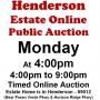 Mon.@4pm - Henderson Estate Online Public Auction 10/19