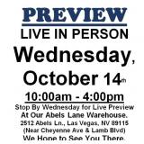 PREVIEW LIVE IN PERSON - Wednesday, October 14th