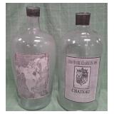 11 - TWO VINTAGE GLASS BOTTLES (C228)