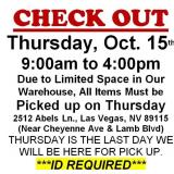 AUCTION PICK UP DAY & HOURS