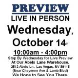 PREVIEW LIVE IN PERSON - Wednesday, October 14th