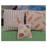 43 - NEW WMC 3 EASTER THROW PILLOWS (F5)