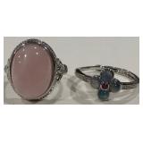 430 - TWO COSTUME JEWELRY RINGS (A29)