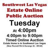 WELCOME TO OUR TUES. @4pm ONLINE PUBLIC AUCTION