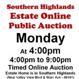 WELCOME TO OUR MON. @4pm ONLINE PUBLIC AUCTION