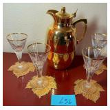 M - ALFI COFFEE CARAFE, STEMWARE, LEAF COASTERS
