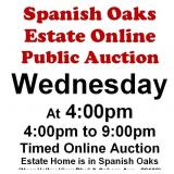 WELCOME TO OUR WED. @4pm ONLINE PUBLIC AUCTION
