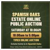 WELCOME TO OUR SAT. @10am ONLINE PUBLIC AUCTION