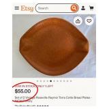 M - LOT OF ROSEVILLE OVENPROOF PLATES (L71)