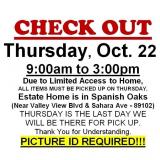 AUCTION PICK UP DAY & HOURS