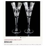 502 - TWO WATERFORD CRYSTAL CHAMPAGNE FLUTES