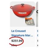 M - LE CREUSET DUTCH OVEN (RED) (K14)