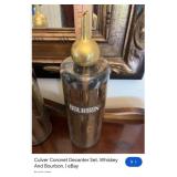 502 - VINTAGE CULVER CORONET 22K GOLD DECANTER