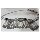 ANTIQUE SILVER-TONE TRIBAL COIN BELT