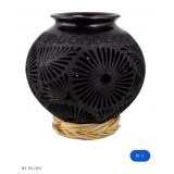 502 - TRADITIONAL BARRO NEGRO VASE (MEXICO)