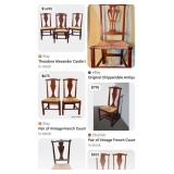 M - VINTAGE CHAIR W/ WOVEN SEAT (S4)