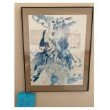 M - ABSTRACT ART FRAMED 14X11" (L21)